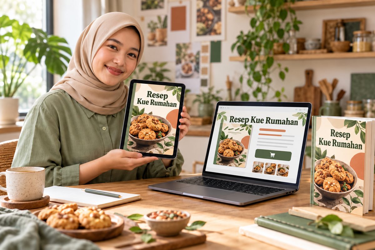Ilustrasi ebook & halaman promosi