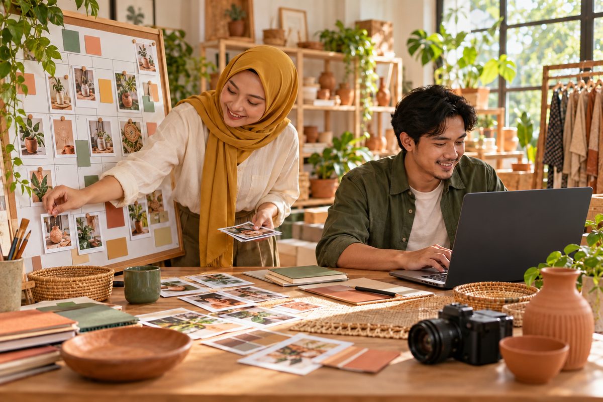Ilustrasi posting konten